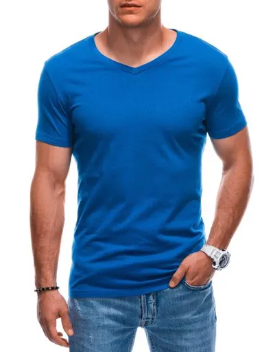 Pánské tričko s výstřihem do V EM-TSBS-0101 modré