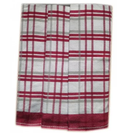 Polášek Károvaná utěrka Egypt - 3 ks - č. 6 | Červená / bílá