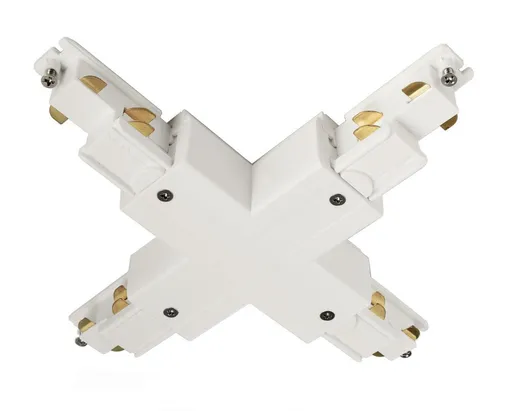 Light Impressions Deko-Light 3-fázový kolejnicový systém - D Line DALI X-spojka levé-levé-pravé-pravé, bílá 710535