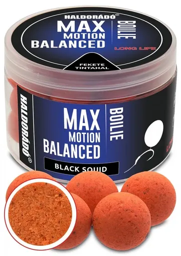 Haldorádó vyvážené boilies balanced max motion 70 g 20 mm - černé kalamáry