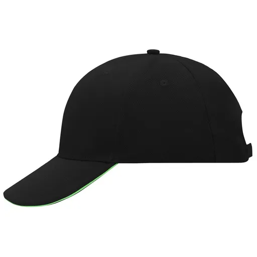 Myrtle Beach (Daiber) Reklamní kšiltovka 6 panelová sandwich MB024 - Černá / limetková | uni