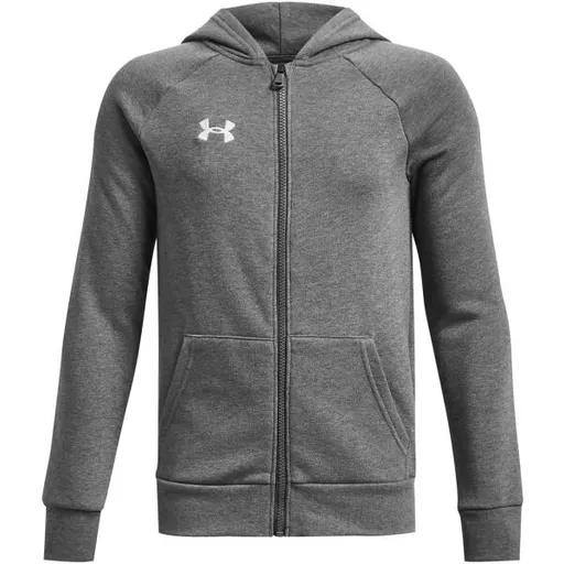 Under Armour RIVAL FLEECE FZ HOODIE Chlapecká mikina, šedá, velikost XL