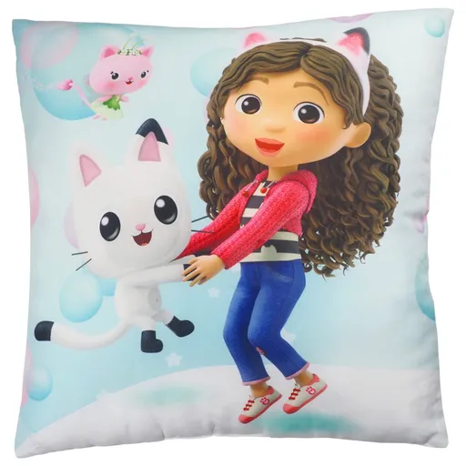 Jerry Fabrics Dětský polštářek s potiskem - Gábinin kouzelný domek - Bubbles | 40 x 40 cm