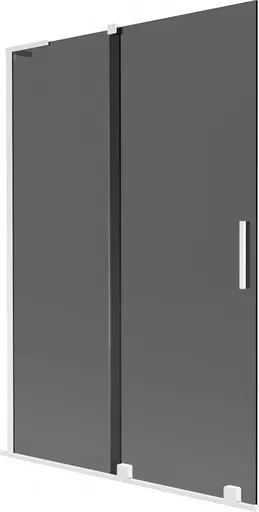 MEXEN/S Velar L dvoukřídlá posuvná vanová zástěna 120 x 150, grafit, bílá 896-120-003-41-20
