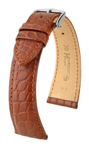 Řemínek Hirsch Regent - zlatohnědý, mat - 17 mm - M – Střední délka - 14 mm - Rose Gold