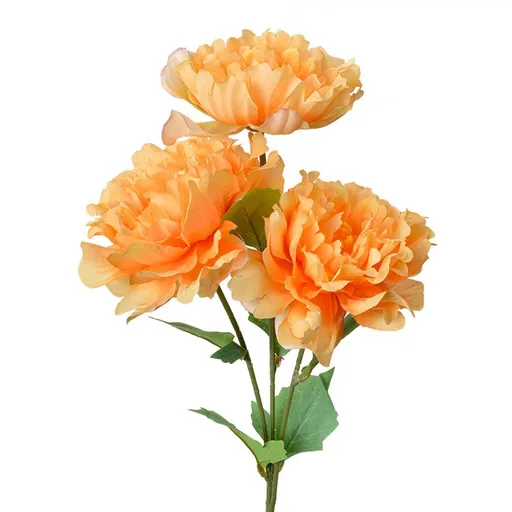 Umělá květina chryzantéma s oranžovými květy - 15*10*61 cm Clayre & Eef