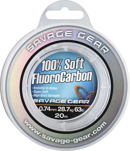 Savage gear fluorocarbon soft fluoro carbon 40 m - průměr 0,36 mm / nosnost 8,4 kg 17 lb