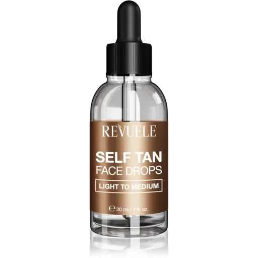 Revuele Paradise Bronze Self Tan Face Drops samoopalovací kapky na obličej odstín Light To Medium 30 ml