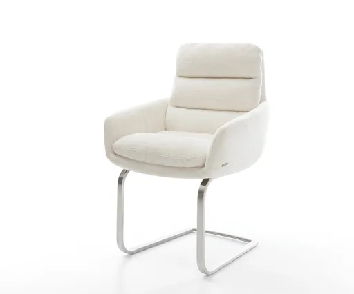 Jídelní židle Abelia-Flex s područkami bouclé měkký béžová