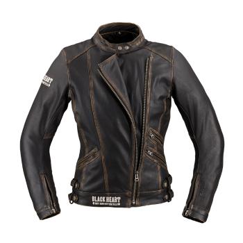 Dámská kožená moto bunda W-TEC Black Heart Lizza  L  vintage hnědá