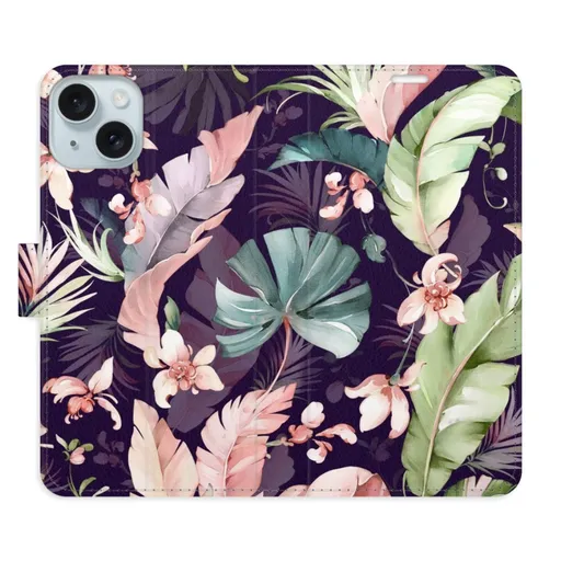 Flipové pouzdro iSaprio - Flower Pattern 08 - iPhone 15 Plus
