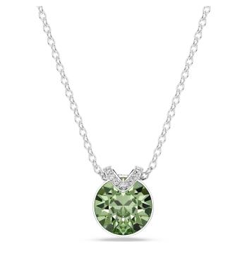 Swarovski Elegantní náhrdelník se zeleným krystalem Bella 5724285