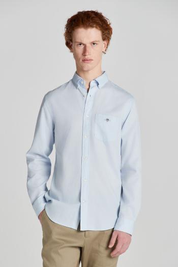 KOŠILE GANT REG HONEYCOMB TEXTURE SHIRT LIGHT BLUE