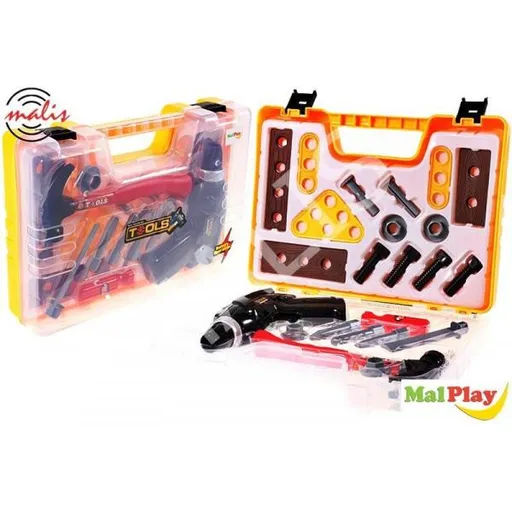 Dětské nářadí ve žlutém kufříku