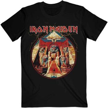 Iron Maiden Tričko Powerslave Lightning Circle Unisex Black M