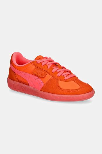 Kožené sneakers boty Puma Palermo oranžová barva, 398381