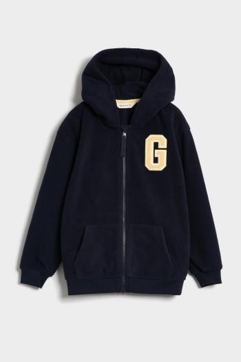 MIKINA GANT FLEECE FULL ZIP HOODIE EVENING BLUE