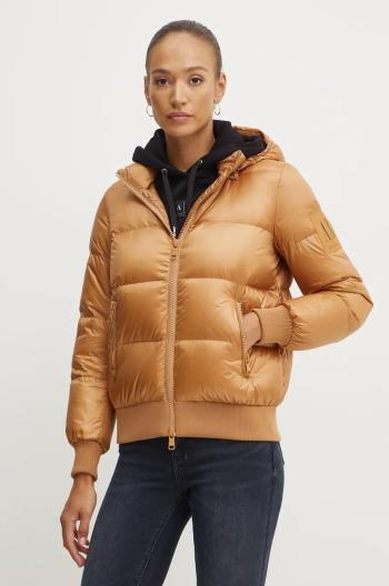 Bunda Armani Exchange dámská, hnědá barva, zimní, XW000228 AF10860