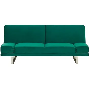 Rozkládací BELIANI zelená sametová YORK (beliani_202653)