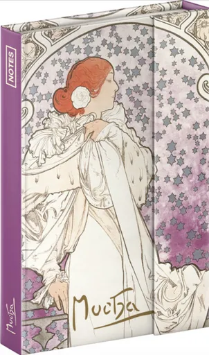 Notes Alfons Mucha - Dáma, linkovaný