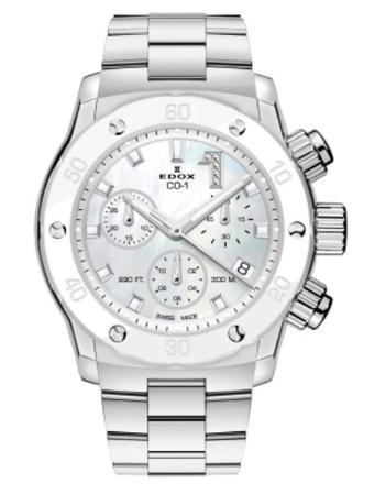 EDOX CO-1 Chronolady Quartz Chronograph 10255-3BM-NADN