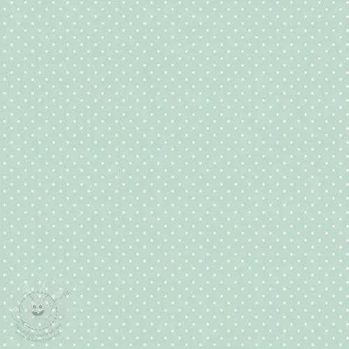 Bavlněná látka Petit dots mint