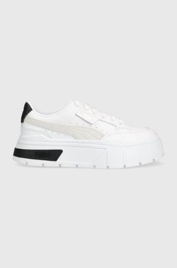 Kožené sneakers boty Puma Mayze Stack Wns bílá barva, 384363