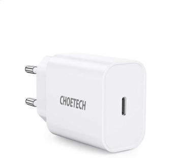 Töltő adapter Choetech PD 20W Type-C (USB-C) Wall Charger White