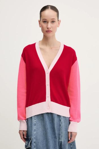 Kašmírový sveter FROM FUTURE červená farba, ľahké, WPC01602
