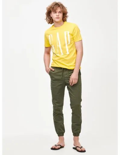 Kalhoty slim canvas joggers GapFlex