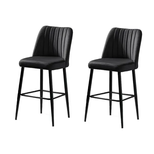 Sada barových židlí Vento Black and Black, 2 ks, 2 ks