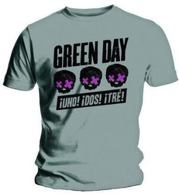 Green Day Tričko Three Heads Better Than One Unisex Grey S