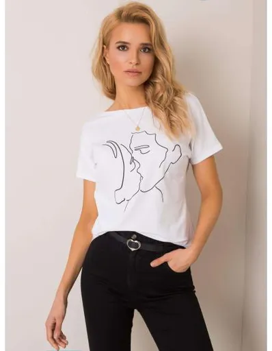 Dámské tričko Kiss RUE PARIS bílé