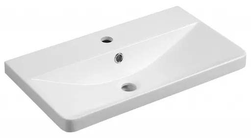 AQUALINE SEN umyvadlo nábytkové, litý mramor, 61x35cm, bílá SN610