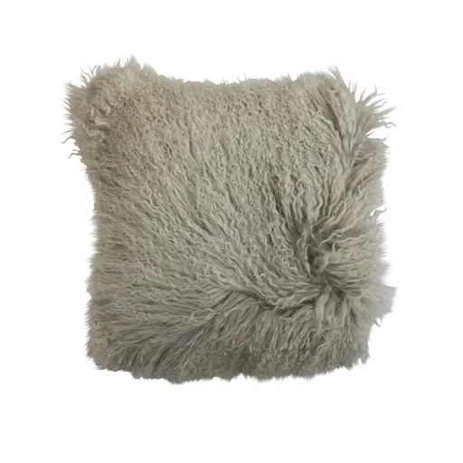 Šedý čtvercový polštář z ovčí vlny - 40*40*10cm Mars & More