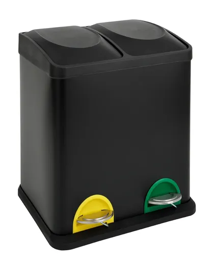 Nášlapný odpadkový koš na tříděný odpad TORO 30l černý