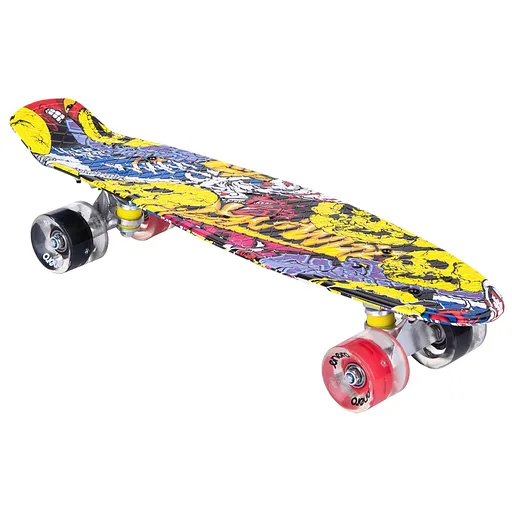 Pennyboard ENERO STREET-ART, 56 cm s LED kolečky