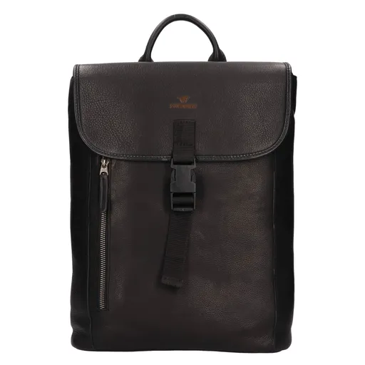 Kožený trendy batoh Mustang Manet - černá