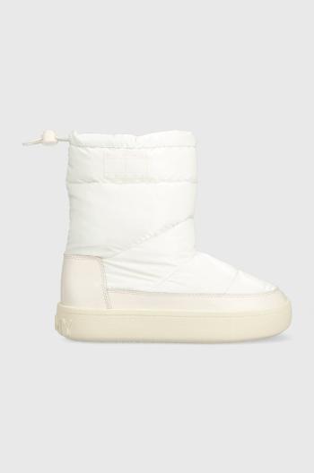 Sněhule Tommy Jeans TJW WINTER BOOT bílá barva, EN0EN02252