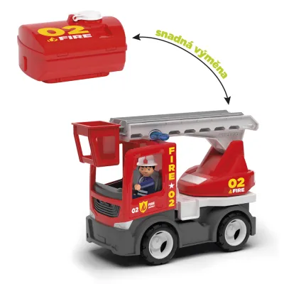 MultiGO ECO Fire 2+1 - Igráček hasič, auto, žebřík, cisterna
