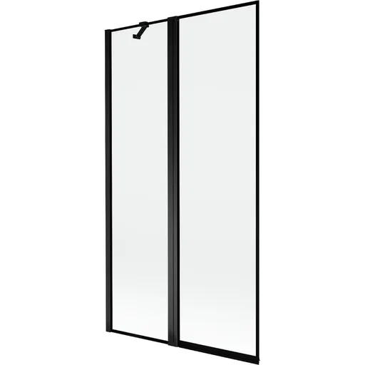 MEXEN MIST vanová zástěna 100x150 cm 6mm f+s, černá, okraj, levá 8A9-100-011-70-70-L