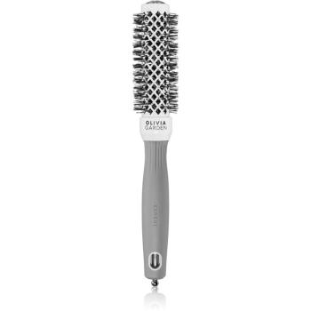 Olivia Garden Expert Shine Wavy Bristles White&Grey kartáč na vlasy průměr 25 mm 1 ks