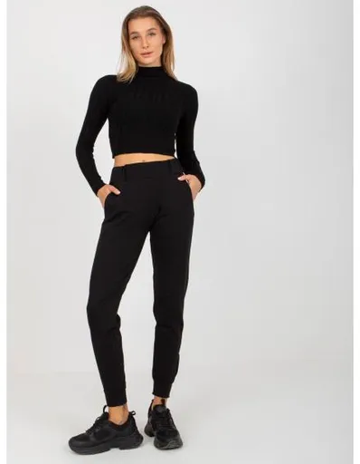 Dámské tepláky s patentkami na nohavicích OCH BELLA černé