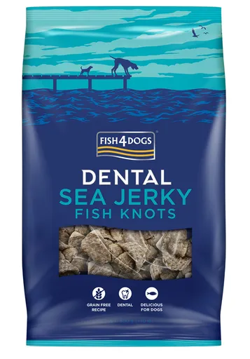 FISH4DOGS Pamlsky pro psy DENTAL SEA mořská ryba - uzlíky 500 g
