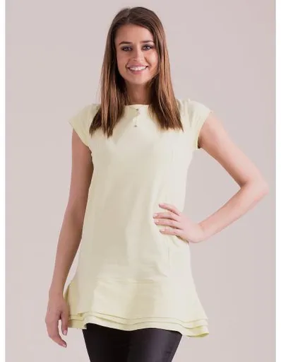 Dámská tunika s vrstvenými volány JENA zářivě žlutá