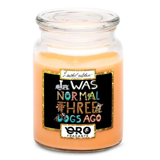 Svíčka Býval jsem normální (Vůně svíčky: Tropické ovoce)