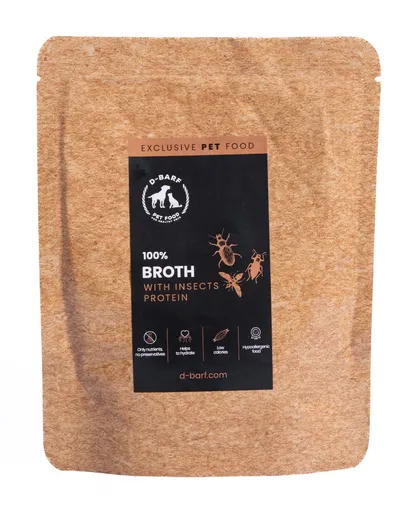 D-Barf Hmyzí vývar doplňkové krmivo pro psy a kočky 200 g