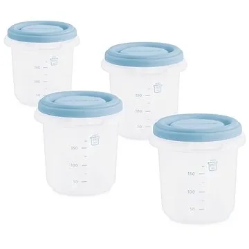 MINILAND Kelímky na jídlo s víčkem Blue 4 ks (8413082892388)