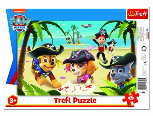 Trefl Puzzle Tlapková patrola - Pirátská výprava / 15 dílků