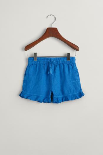 ŠORTKY GANT LINEN FRILL SHORTS LAPIS BLUE
